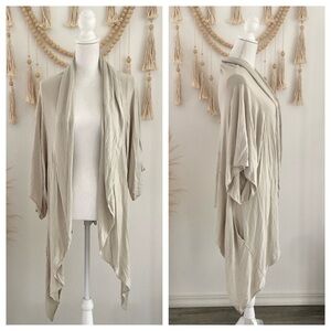 Ever LA lightweight cardigan neutral stone grey beige color size small OSFM